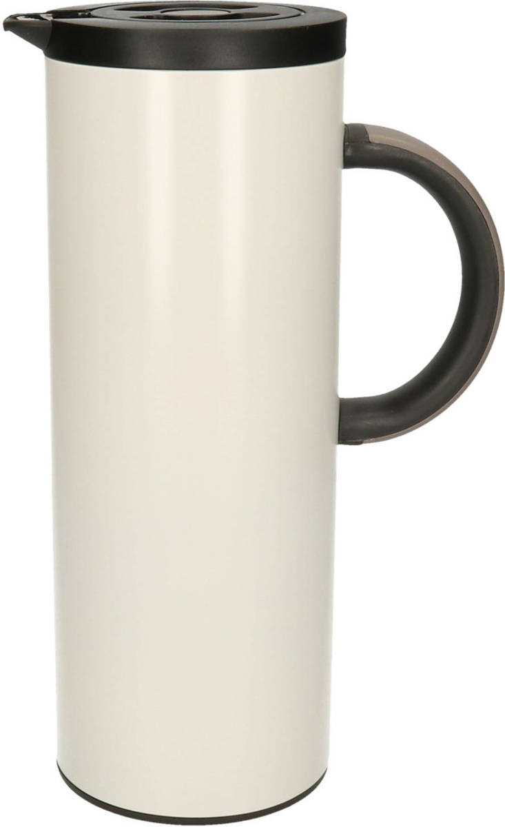 Excellent Houseware Exellent Houseware koffiekan/isoleerkan met binnenwand lichtgrijs 1 liter - Thermoskannen