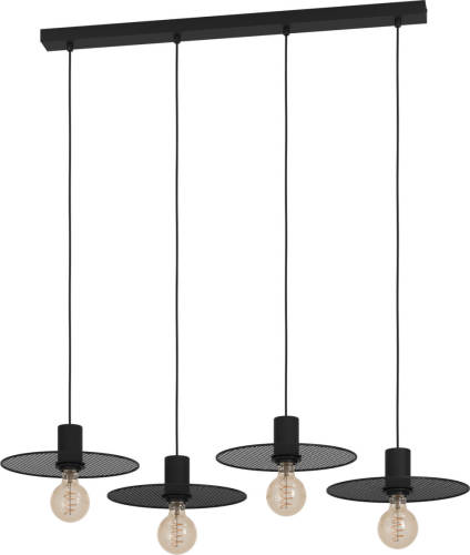 Eglo Ikeston Hanglamp - E27 - 98 cm - Zwart - Staal