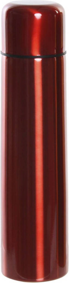 Items RVS thermosfles/isoleerfles rood met drukdop 920 ml - Thermosflessen