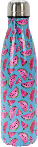 Excellent Houseware Isoleerkan/isolatiekan - RVS - 500 ml - watermeloenen print - Thermosflessen