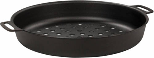 Kockums - Grillpan met Perforatie, ø 30 cm, BBQ, Oven, Ingebrand Koolstofstaal - Kockums