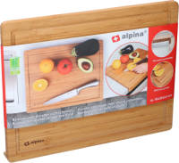 Alpina Snijplank over Aanrecht - met Sapgroef - 45 x 35 x 3,5 CM - Bamboe