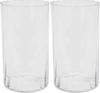 H&S Collection Bloemen vaas 2x stuks transparant - glas - H22 cm - Vazen