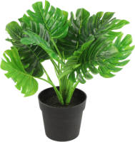Countryfield Kunstplant Monstera in bloempot - Groen - 15 x 28 cm - Kunstplanten