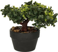 H&S Collection Kunstplant bonsai boompje in pot - Japans decoratie - 19 cm - Type Bright - Kunstplanten