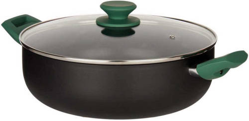 Kinvara Kookpot Zwart Groen Aluminium (7 L)