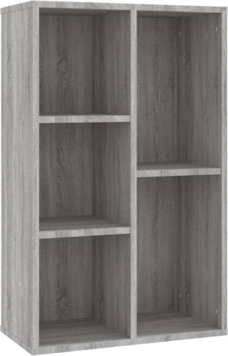 VidaXL Boekenkast/dressoir 50x25x80 cm bewerkt hout sonoma grijs