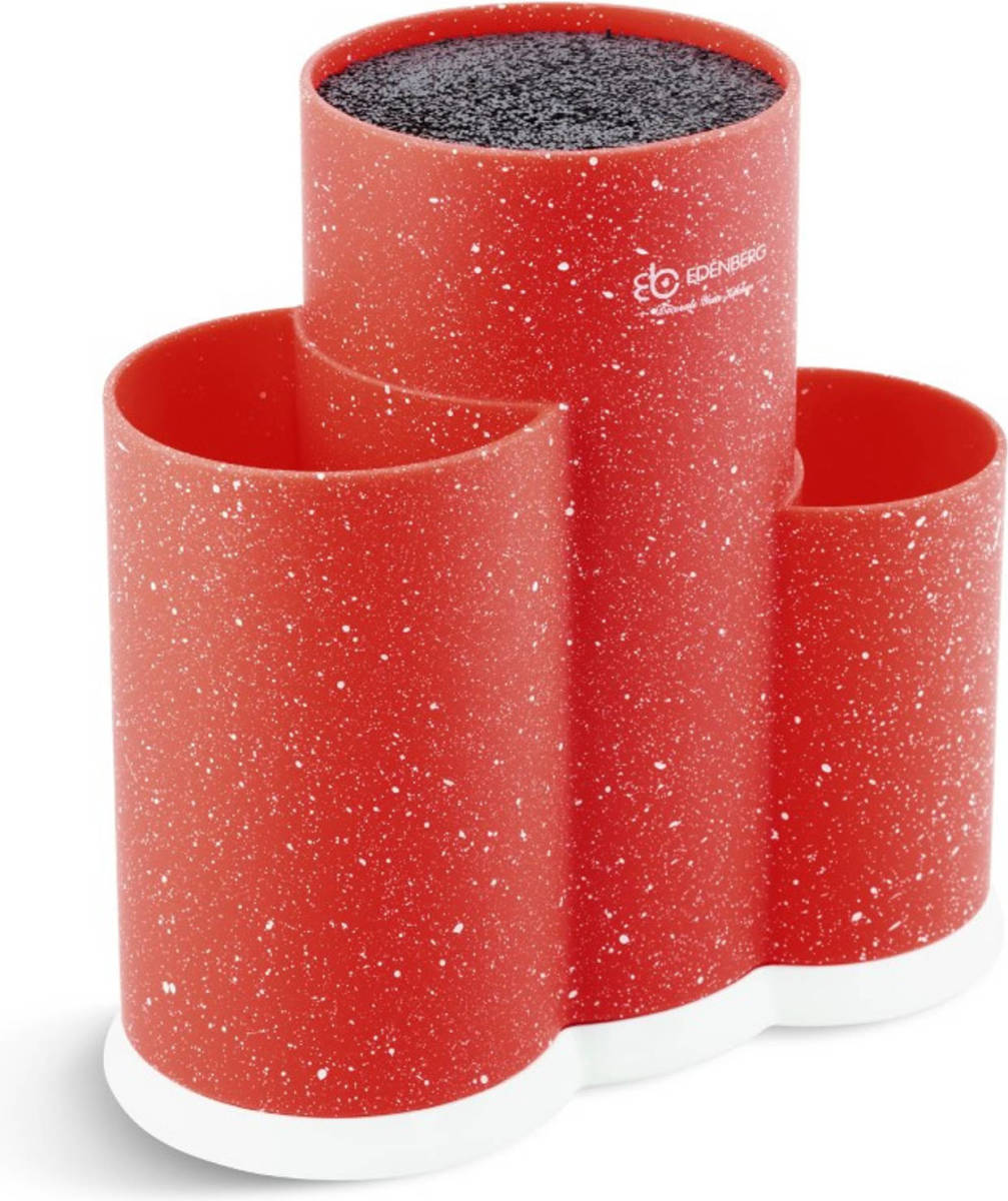 EDENBERG Red Line - Universele Messenhouder met Keukengerei Houder - Ø 23x12x22.4 cm