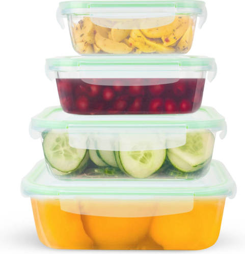 Niceey Meal Prep Bakjes - Set van 4 - Glas