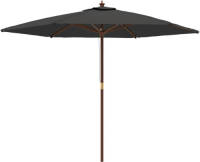 VidaXL Parasol met houten paal 299x240 cm antracietkleurig