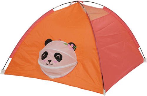 Decoris Speeltent voor kinderen panda thema - polyester - oranje - 120 x H80 cm - Speeltenten