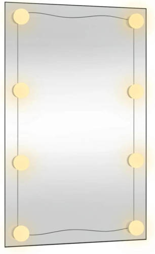 VidaXL Wandspiegel met LED's rechthoekig 50x80 cm glas