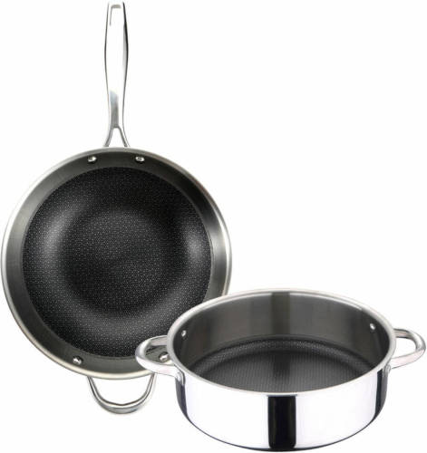 Pannenset MasterPro Cookware Hi-Tech 3 Aluminium (2 pcs)