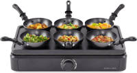 Studio Linea SLWOK30BK Wokset en Gourmetstel - 6 personen - Anti-aanbaklaag