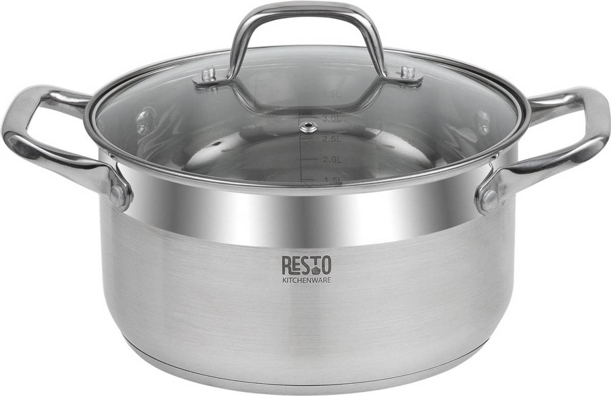 Resto Kitchenware - Libra - Braadpan - Kookpan - RVS 4,6 liter