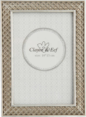 Clayre & Eef Zilvere Fotolijst 13*1*18 cm / 10*15 cm 2F0523ZI