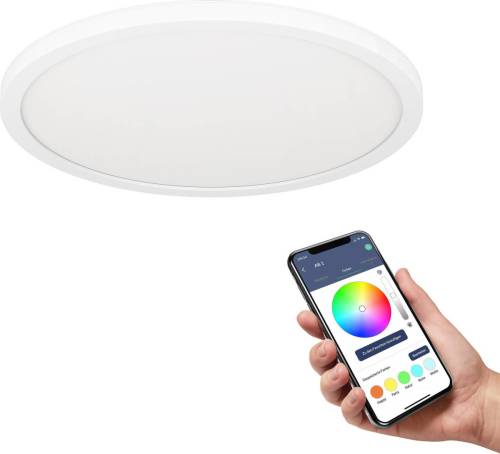 Eglo  connect.z Rovito-Z Smart Plafondlamp - Ø 29,5 cm - Wit - Instelbaar RGB & wit licht - Dimbaar - Zigbee
