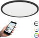 Eglo  connect.z Rovito-Z Smart Plafondlamp - Ø 42 cm - Zwart/Wit - Instelbaar RGB & wit licht - Dimbaar - Zigbee