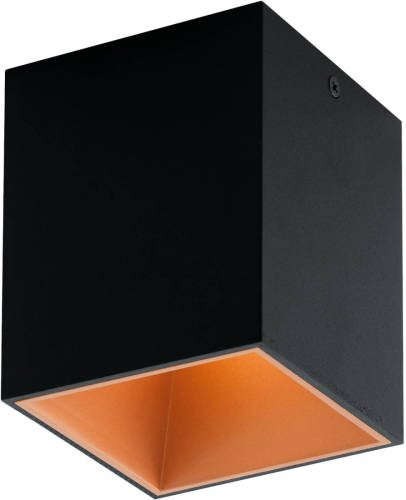 Eglo  Polasso - Plafondlamp - 1 Lichts - LED - 100X100mm. - Zwart, Koper