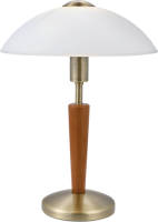 Eglo Solo 1 - Tafellamp - 1 Lichts- Ø260mm. - Brons, Noot - Wit