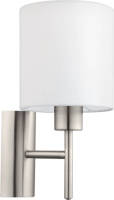 Eglo  Pasteri - Wandlamp - 1 Lichts - Nikkel-Mat - Wit