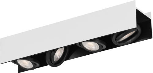 Eglo  Vidago - LED Plafondlamp - 4-lichts - wit/zwart