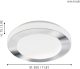 Eglo  Batholino Led Carpi - Wand/Plafondlamp - 1 Lichts - Ø300mm. - Wit, Chroom - Wit