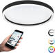 Eglo  connect.z Montemorelos-Z Smart Plafondlamp - Ø 57 cm - Zwart/Wit - Instelbaar RGB & wit licht - Dimbaar - Zigbee