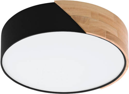 Eglo  Grimaldino Plafondlamp - E27 - Ø 40 cm - Zwart/Bruin/Wit