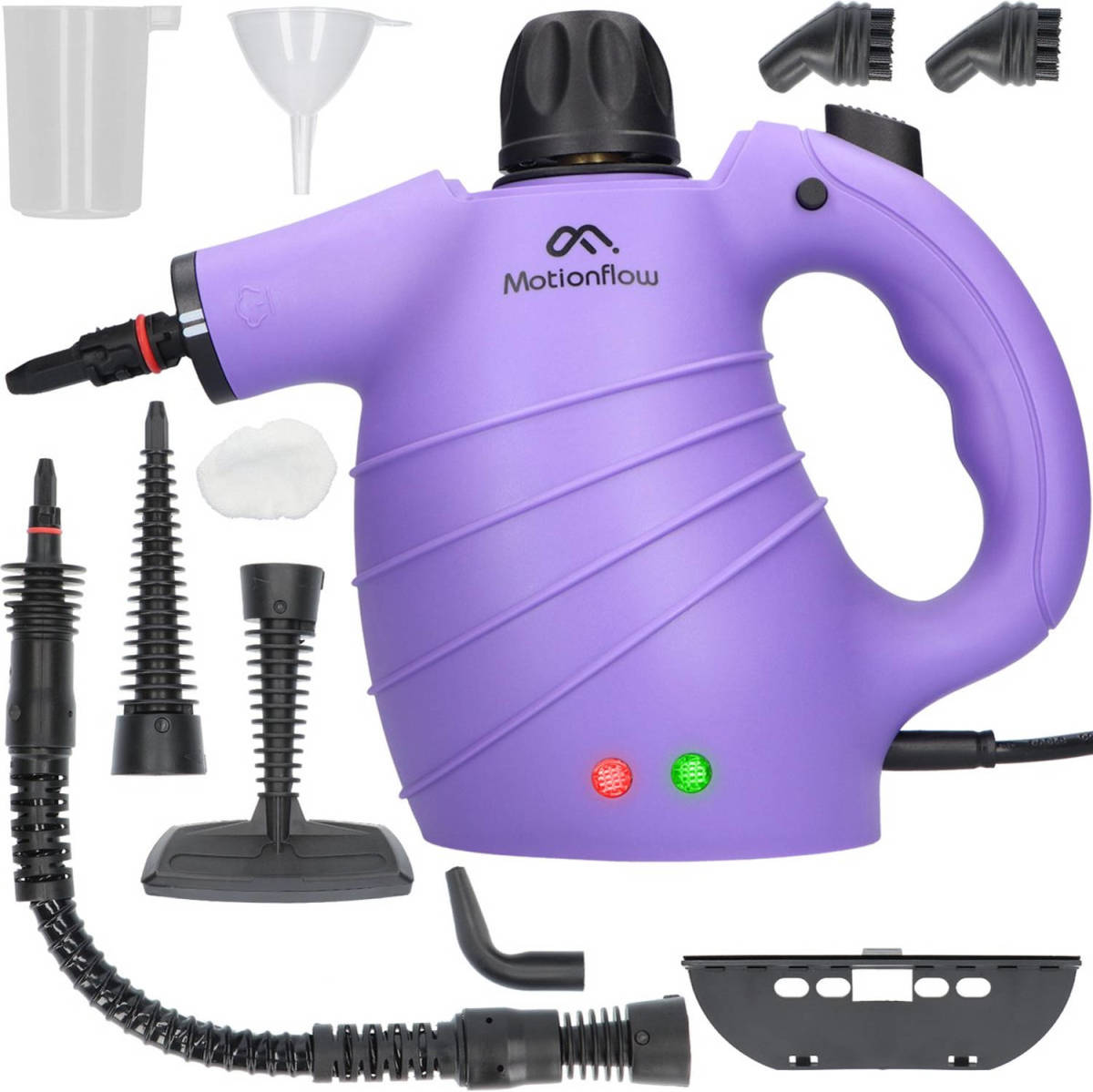 Motionflow 12-in-1 Stoomreiniger Pro - Handstoomreiniger voor kleding - 1150 Watt handstomer - 450 ML - 12-Delige access