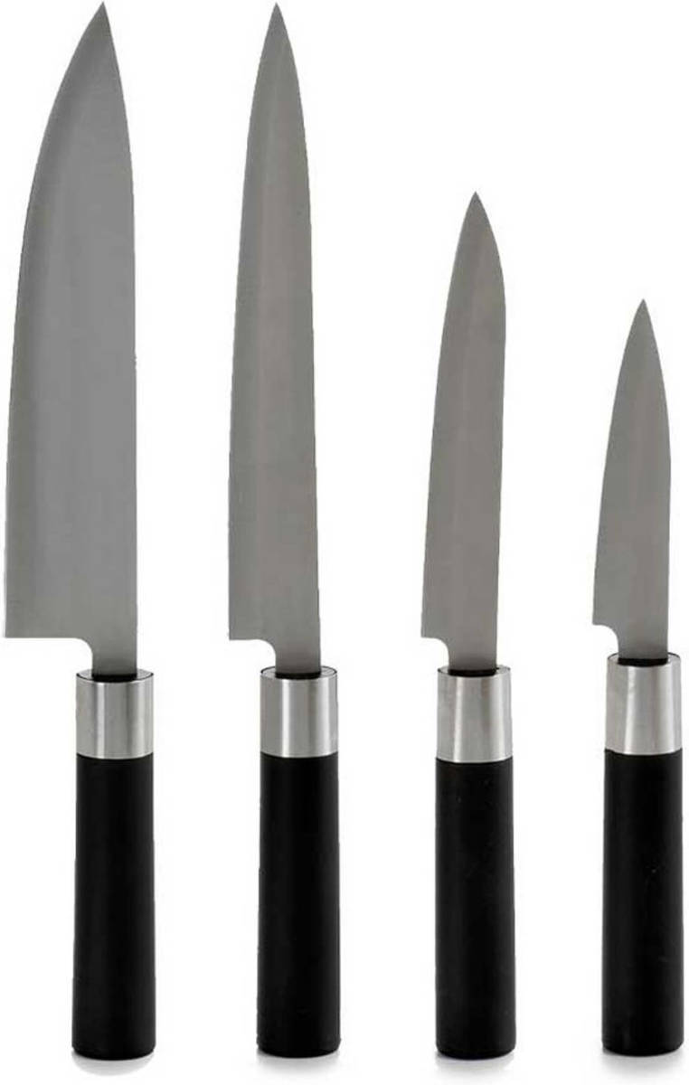 Kinvara Keukenmessen - set 4 stuks - zilver - RVS - Messenset