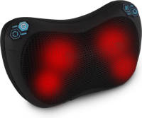 Qumax Massagekussen - Warmte Functie - Elektrisch Shiatsu Massage Kussen - Voor Thuis en Auto - Zwart