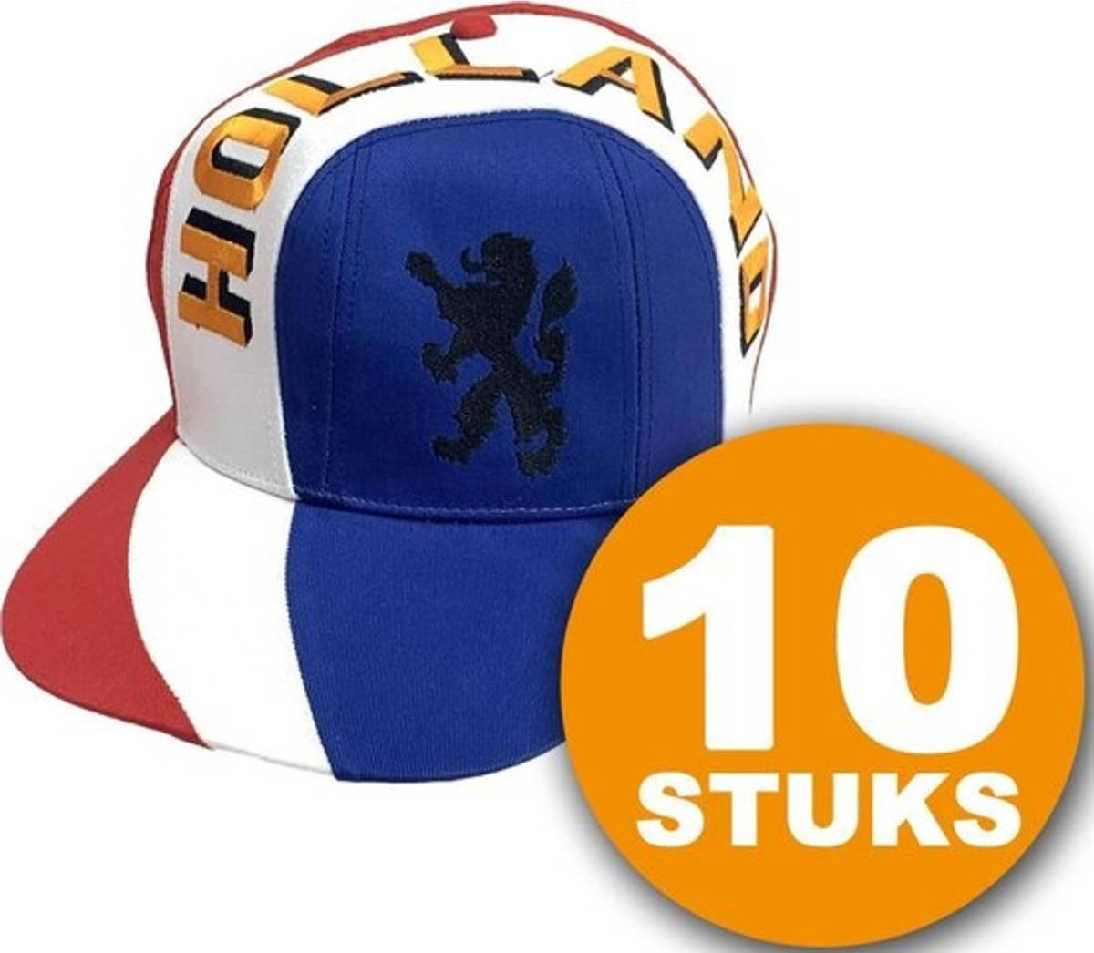 Made in Holland Oranje Feestpet 10 stuks Pet ""Holland"" Feestkleding EK/WK Voetbal Rood-Wit-Blauw Oranje Versiering Versierpakket