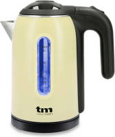 Elektrische waterkoker met ledverlichting TM Electron Roestvrij staal Crème
