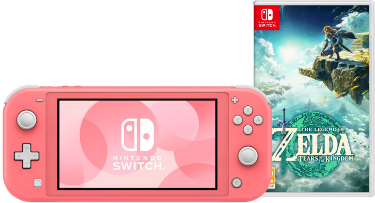Nintendo Switch Lite Koraal + Zelda: Tears of the Kingdom