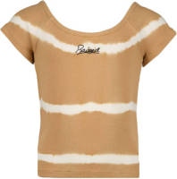 Raizzed tie-dye top camel/ecru