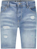 Malelions slim fit short light blue