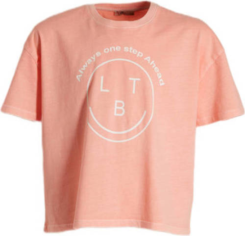 LTB T-shirt ROZEFE met printopdruk zachtoranje