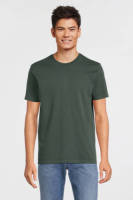 anytime T-shirt met waseffect khaki