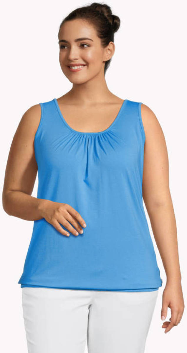 Zhenzi top CAIRO met plooien blauw