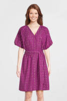 Aaiko jurk Ismay met all over print en ceintuur roze