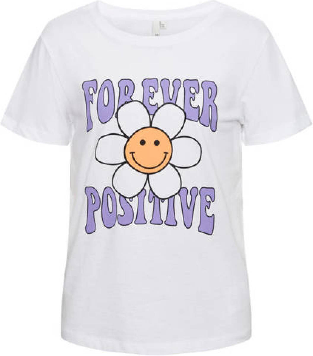 PIECES KIDS T-shirt PKAPRIL met printopdruk wit