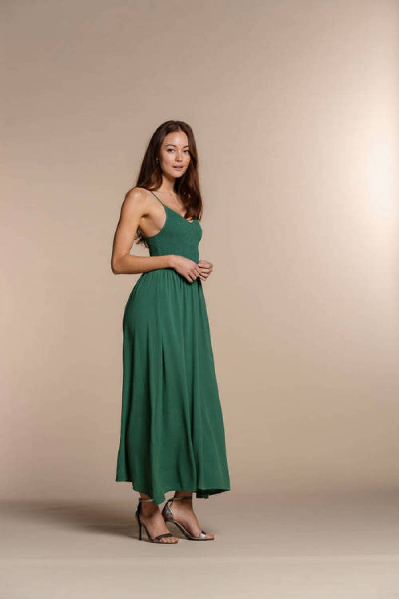 Geisha maxi jurk groen