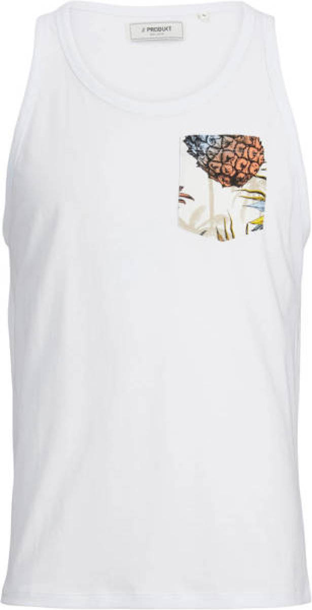 PRODUKT regular fit T-shirt PKTGMS met printopdruk wit