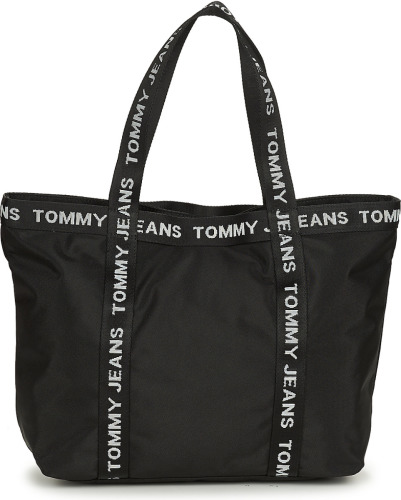Tommy Jeans shopper Essential Tote met logotaping zwart