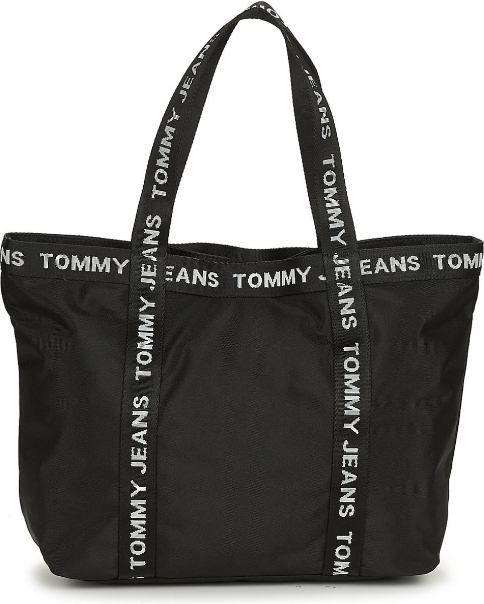 Tommy Jeans shopper Essential Tote met logotaping zwart