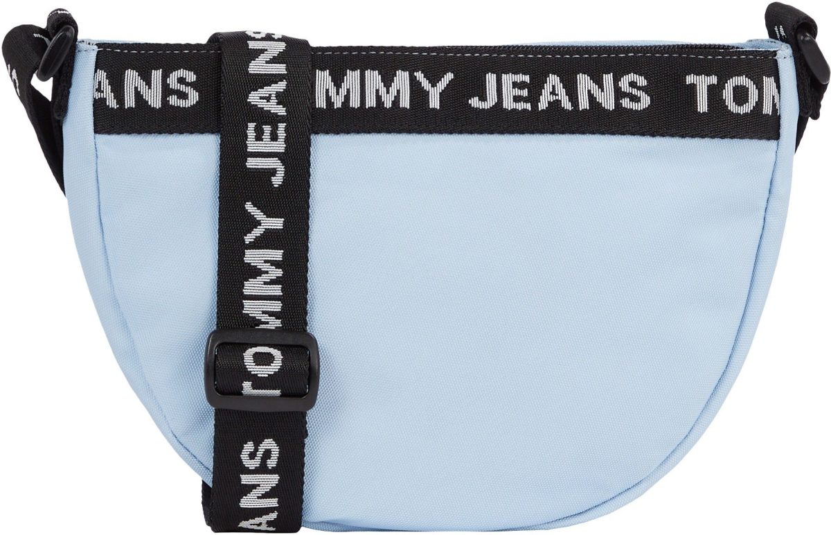 Tommy Jeans crossbody tas Moon met logotaping lichtblauw