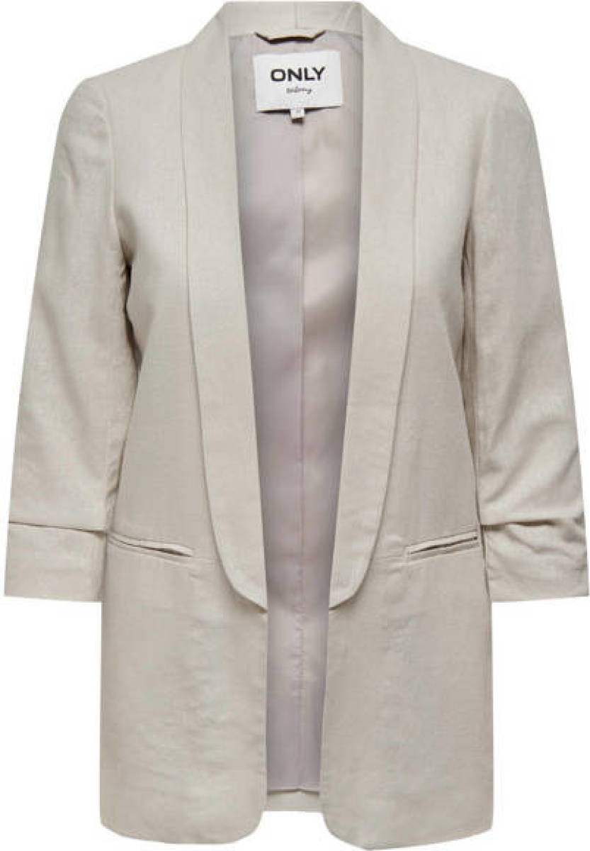 Only rechtvallende blazer ONLELLY met linnen zand