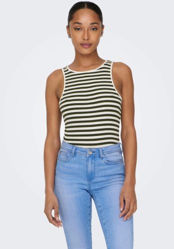 Only gestreepte top ONLANY wit/zwart