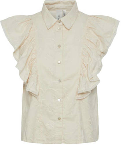 Y.A.S blouse YASFRIDI met ruches beige